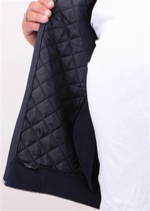 Starbattal Büyük Beden Fermuarlı Hırka Diamond 23281 LACIVERT