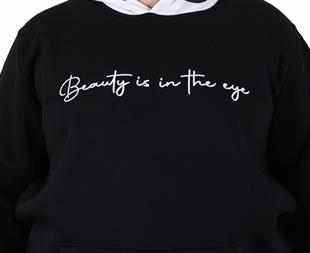 Starbattal Büyük Beden Kapüşonlu 3ip Sweat Beauty 25714 SIYAH