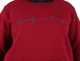 Starbattal Büyük Beden Kapüşonlu 3ip Sweat Beauty 25714 MURDUM