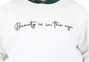 Starbattal Büyük Beden Kapüşonlu 3ip Sweat Beauty 25714 EKRU