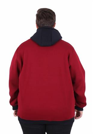 Starbattal Büyük Beden Kapüşonlu 3ip Sweat Beauty 25714 MURDUM