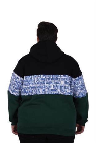 Starbattal Büyük Beden Kapüşonlu 3ip Sweat Transforming 25713 LACIVERT