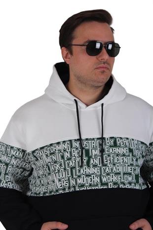 Starbattal Büyük Beden Kapüşonlu 3ip Sweat Transforming 25713 EKRU