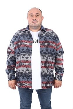 Starbattal Büyük Beden Oduncu Gömlek Red Apple 22210-2748