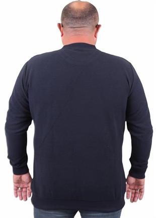 Starbattal Büyük Beden Selanik V Yaka Classic Sweat 23201 LACIVERT