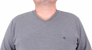 Starbattal Büyük Beden Selanik V Yaka Classic Sweat 23201 ANTRASIT