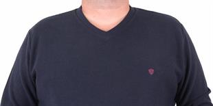 Starbattal Büyük Beden Selanik V Yaka Classic Sweat 23201 LACIVERT