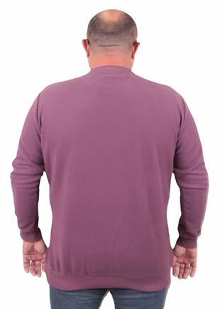 Starbattal Büyük Beden Selanik V Yaka Classic Sweat 23201 Eflatun