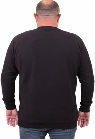 Starbattal Büyük Beden Selanik V Yaka Classic Sweat 23201 SIYAH