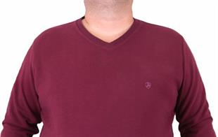 Starbattal Büyük Beden Selanik V Yaka Classic Sweat 23201 MURDUM