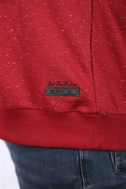 Starbattal Büyük Beden Sweatshirt Bisiklet Yaka Deri Arma 22703-2143