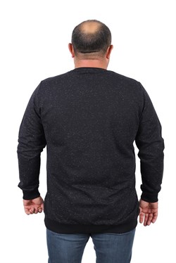 Starbattal Büyük Beden Sweatshirt Bisiklet Yaka Deri Arma 22703-2119