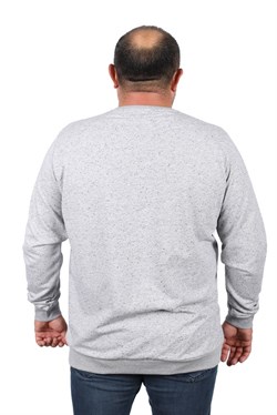 Starbattal Büyük Beden Sweatshirt Bisiklet Yaka Deri Arma 22703-2135