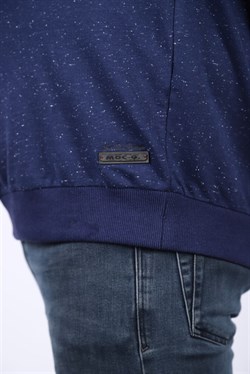 Starbattal Büyük Beden Sweatshirt Bisiklet Yaka Deri Arma 22703-2127