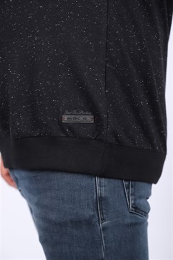 Starbattal Büyük Beden Sweatshirt Bisiklet Yaka Deri Arma 22703-2119