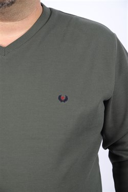 Starbattal Büyük Beden V Yaka Double Face Basic 22720-1918