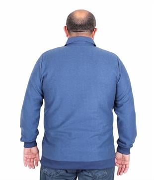 Starbattal Erkek Büyük Beden Polo Yaka Sweat Moc Grande 24410 Marin