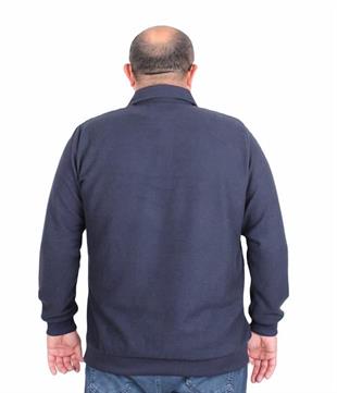 Starbattal Erkek Büyük Beden Polo Yaka Sweat Flota Cep 24407 LACIVERT