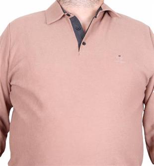 Starbattal Erkek Büyük Beden Polo Yaka Sweat Feel Good 24408 TABA