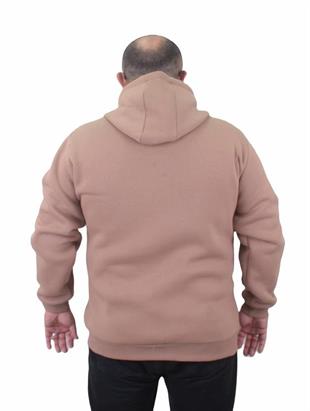 Starbattal Fermuarlı Kapuşonlu Büyük Beden Sweat Adventure 23220 S.KAHVE