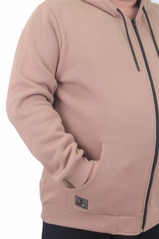 Starbattal Fermuarlı Kapuşonlu Büyük Beden Sweat Adventure 23220 S.KAHVE