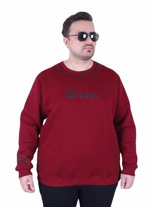 Starbattal Büyük Beden Bisiklet Yaka 3ip Sweat Dream 25715 MURDUM