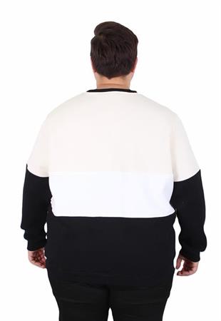 Starbattal Büyük Beden Bisiklet Yaka 3ip Sweat Chao Ku 25721 BEJ