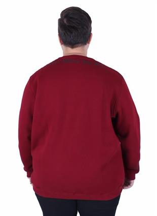 Starbattal Büyük Beden Bisiklet Yaka 3ip Sweat Dream 25715 MURDUM