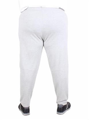 Starbattal Büyük Beden Classic Eşofman Altı Çapraz Fermuarlı 25500 GRI MELANJ