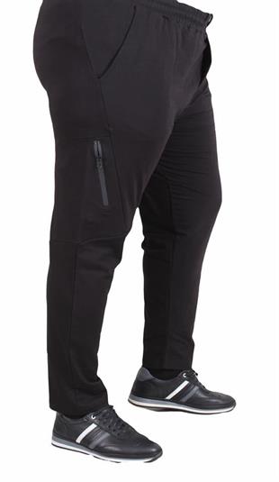 Starbattal Büyük Beden Classic Eşofman Altı Çapraz Fermuarlı 25500 SIYAH