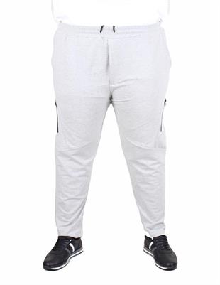 Starbattal Büyük Beden Classic Eşofman Altı Çapraz Fermuarlı 25500 GRI MELANJ