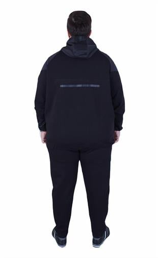 Starbattal Büyük Beden Double Face Sıvamalı Eşofman Takım M.G TK25608 SIYAH