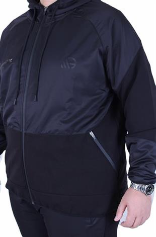 Starbattal Büyük Beden Double Face Sıvamalı Eşofman Takım M.G TK25608 SIYAH