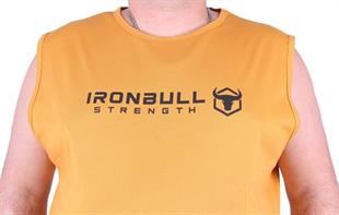 Starbattal Büyük Beden Erkek Baskılı Kolsuz Tişört Iron Bull 23144 HARDAL