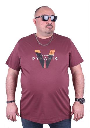 Starbattal Büyük Beden Erkek Baskılı Tişört Dynamic 23133 Eflatun