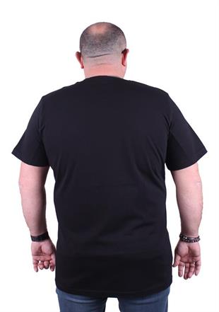 Starbattal Büyük Beden Erkek Baskılı Tişört Authentic 23134 SIYAH