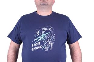 Starbattal Büyük Beden Erkek Baskılı Tişört Lightning 23132 Marin