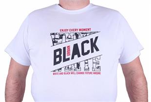 Starbattal Büyük Beden Erkek Baskılı Tişört Black 23127 BEYAZ