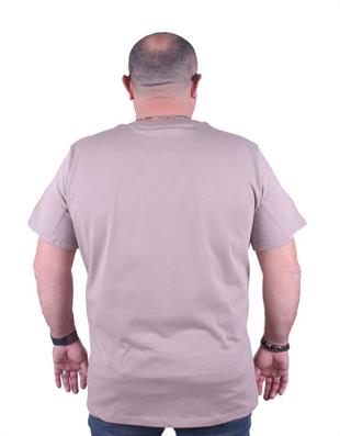 Starbattal Büyük Beden Erkek Sıfır Yaka Tişört No Gain 23126 TOPRAK