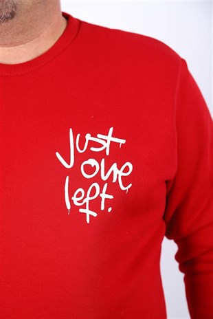 Starbattal Büyük Beden Erkek Sweat Just 22733 KIRMIZI