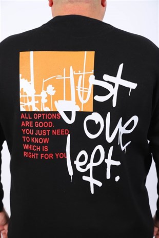 Starbattal Büyük Beden Erkek Sweat Just 22733 SIYAH