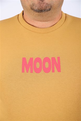 Starbattal Büyük Beden Erkek Sweat Moon 22731 Vizon