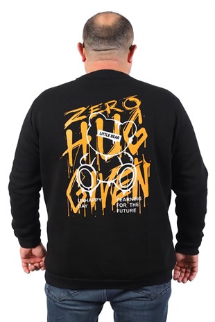 Starbattal Büyük Beden Erkek Sweat Zero 22732 SIYAH