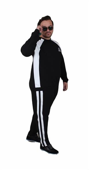 Starbattal Büyük Beden Eşofman Takım Piezas TK25602 SIYAH