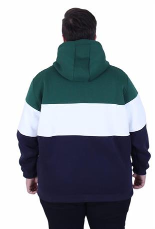 Starbattal Büyük Beden Kapüşonlu 3ip Sweat MG 25725 NEFTI