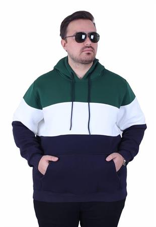 Starbattal Büyük Beden Kapüşonlu 3ip Sweat MG 25725 NEFTI