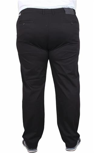 Starbattal Büyük Beden Keten Pantolon Likralı Yan Cep Çino 11951 SIYAH