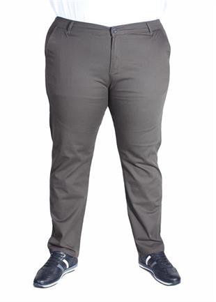 Starbattal Büyük Beden Keten Pantolon Likralı Yan Cep Çino 11951 HAKI