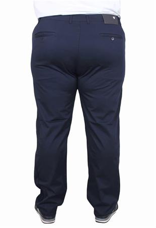 Starbattal Büyük Beden Keten Pantolon Likralı Yan Cep Çino 11951 LACIVERT