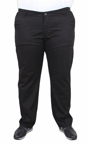 Starbattal Büyük Beden Keten Pantolon Likralı Yan Cep Çino 11951 SIYAH